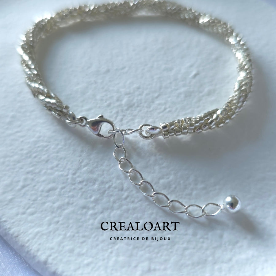 Bracelet Argenté SOCHIC ♡ Torsadé