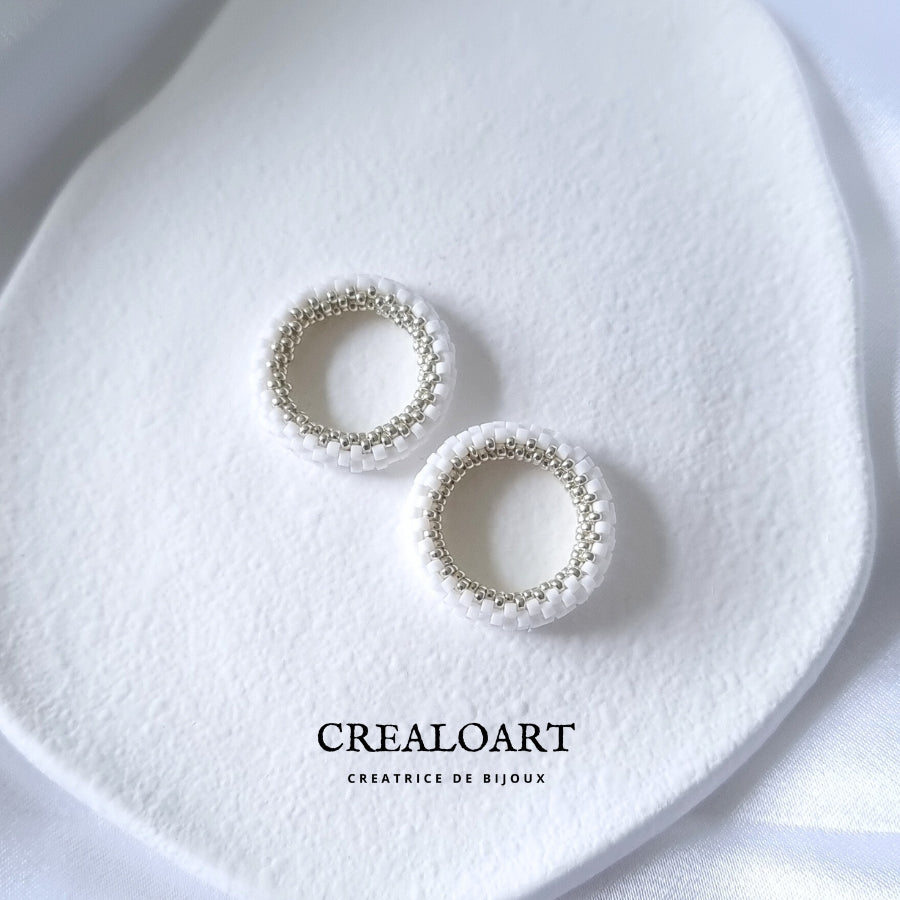 Boucles d'oreilles ORÉA Blanches