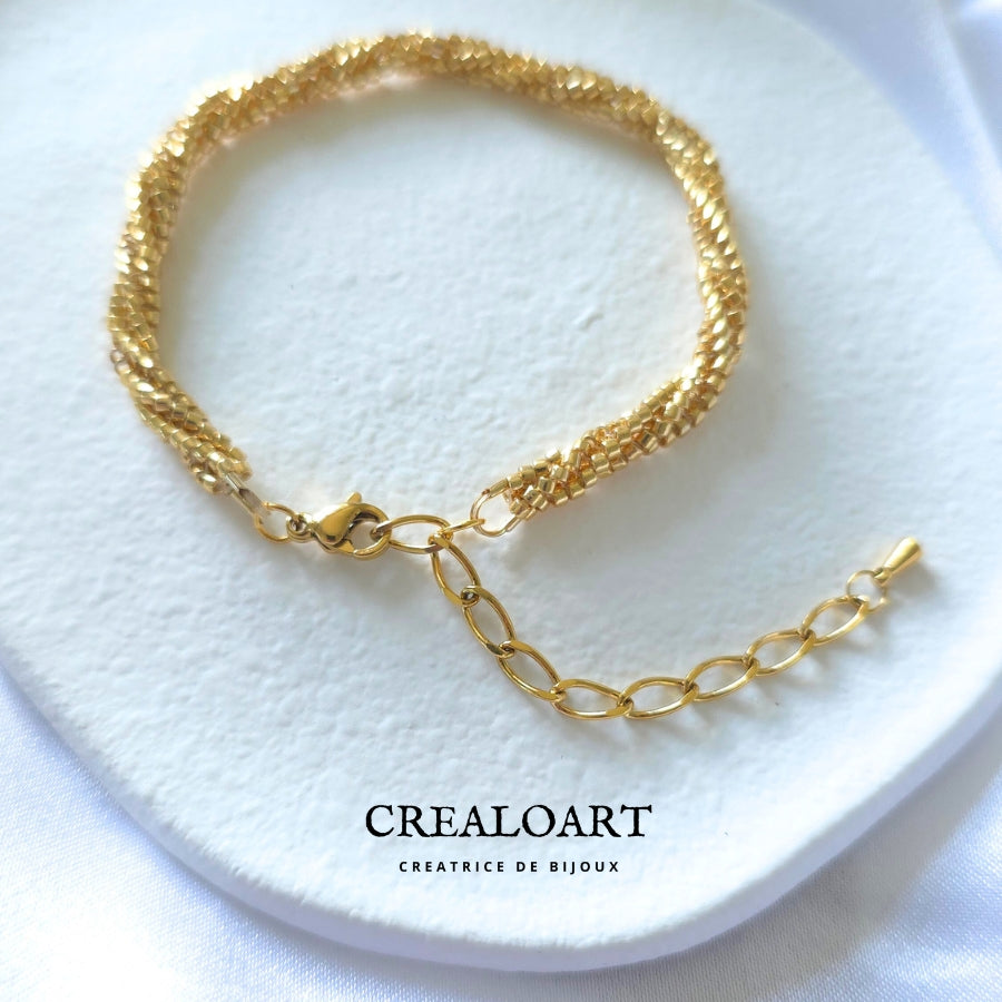Bracelet Doré SOCHIC ♡ Torsadé
