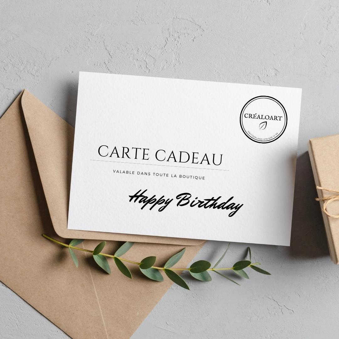 Carte cadeau Happy Birthday