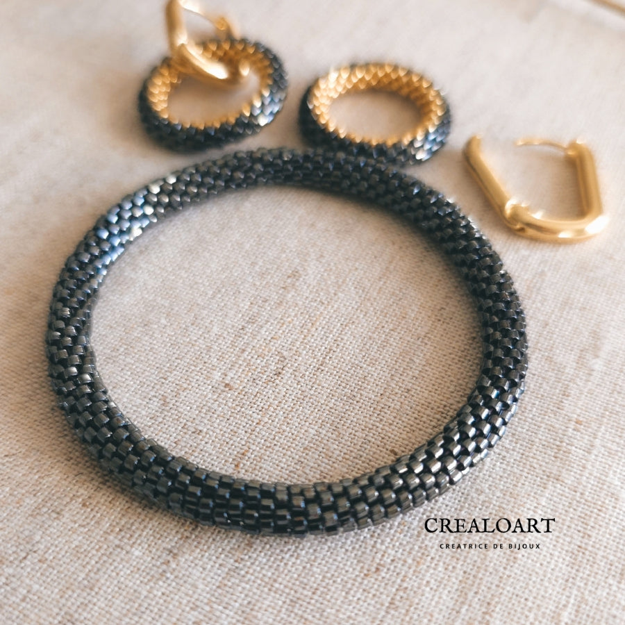 Bracelets Shamballa Saumon