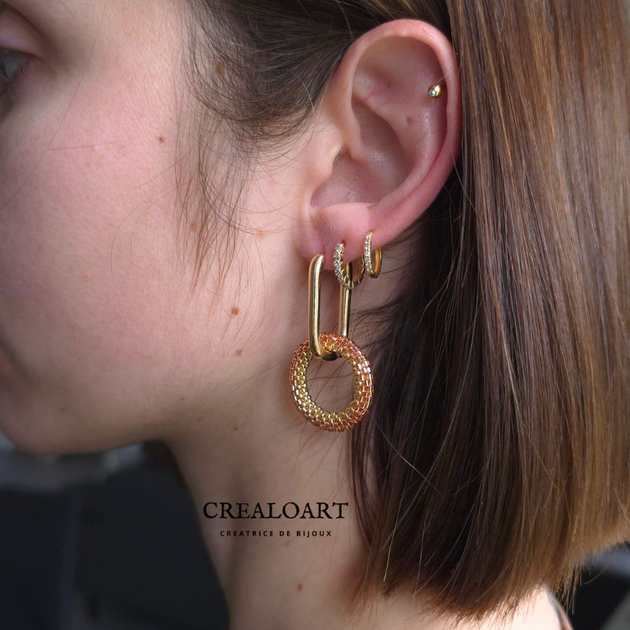 Boucles d'oreilles ORÉA Saumon