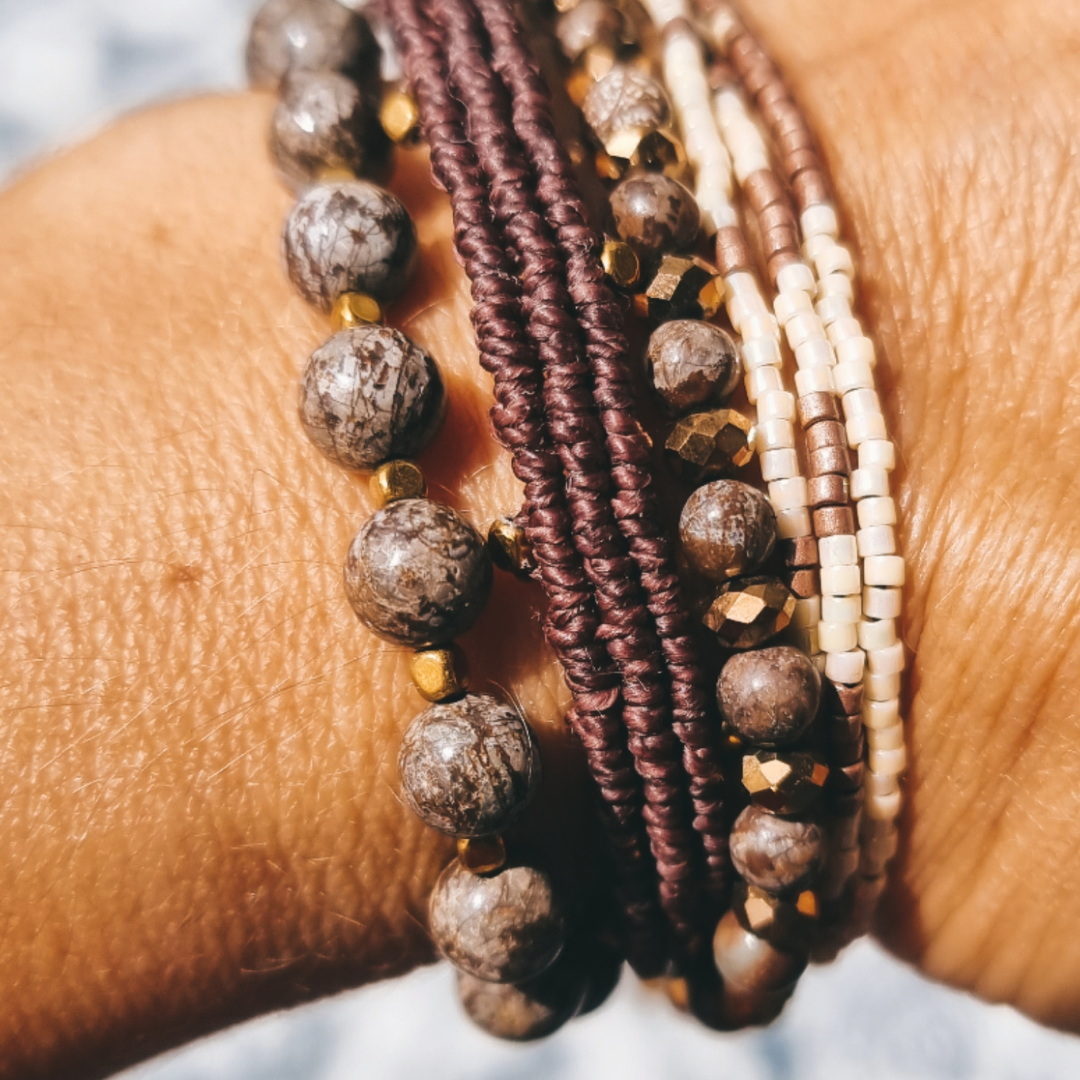 Bracelet Multi-rangs Llanite Rhyolite - AUTOMNE