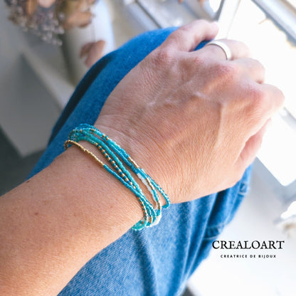 Collier/Bracelet Bleu turquoise