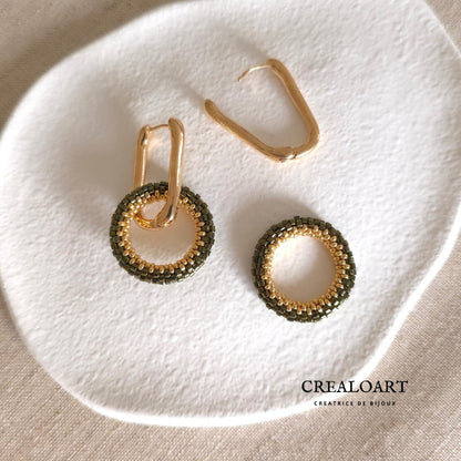 Boucles d'oreilles ORÉA Vert Irisé