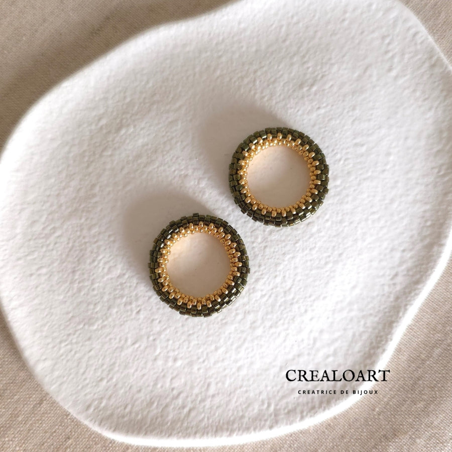 Boucles d'oreilles ORÉA Vert Irisé