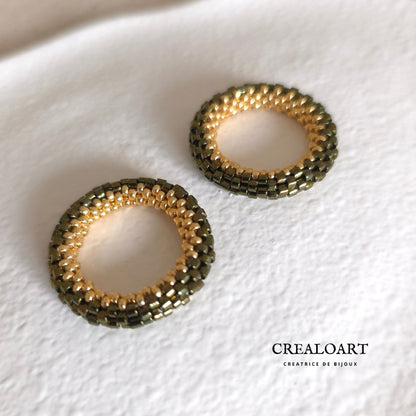 Boucles d'oreilles ORÉA Vert Irisé