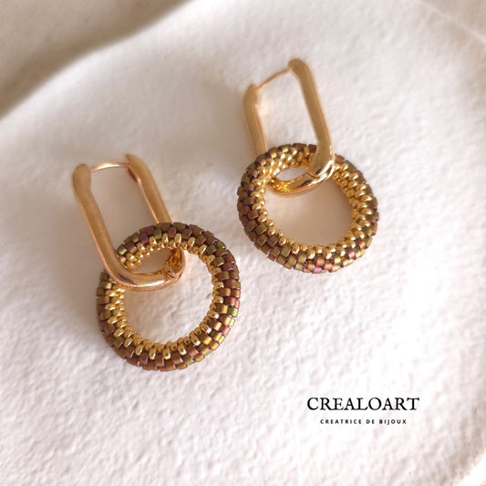 Boucles d'oreilles ORÉA Vert Picasso