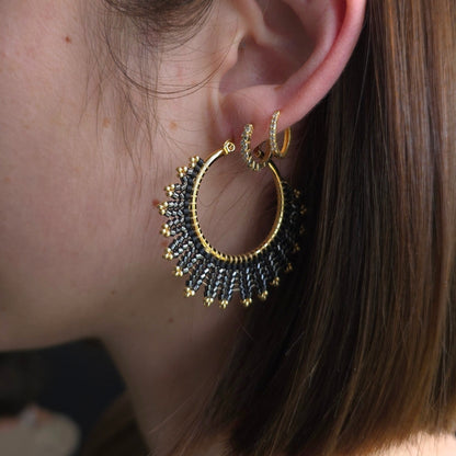 Créoles SILOÉ Gris Irisé