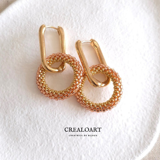 Boucles d'oreilles ORÉA Saumon