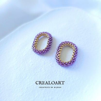 Boucles d'oreilles ORÉA Ovales Violine