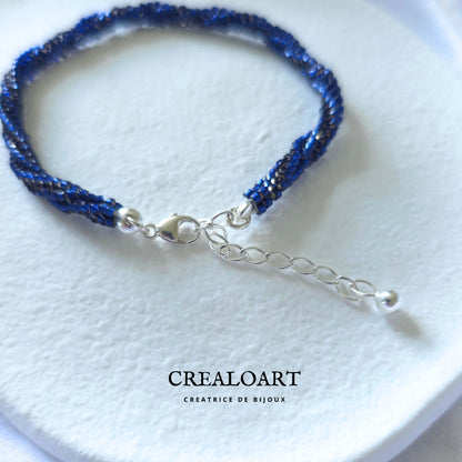 Bracelet Bleu SOCHIC ♡ Torsadé