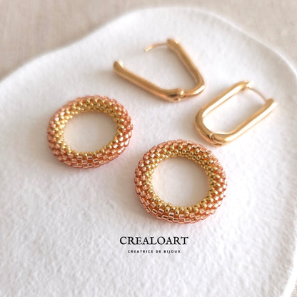 Boucles d'oreilles ORÉA Saumon