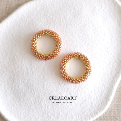 Boucles d'oreilles ORÉA Saumon