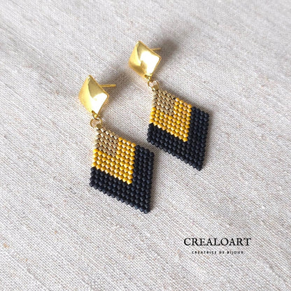 Boucles Losange Miel Irisée