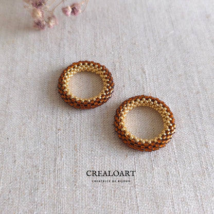 Boucles d'oreilles ORÉA Rouille/Marron