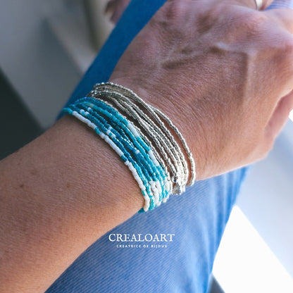 Collier/Bracelet Bleu turquoise