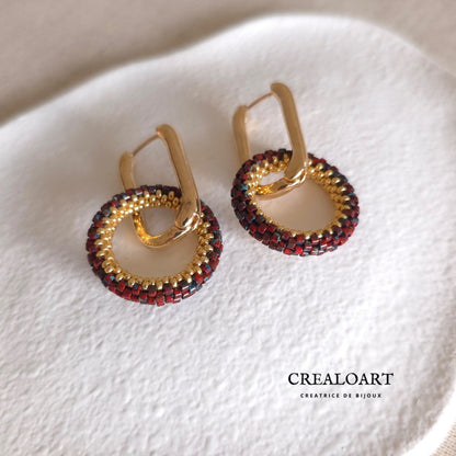 Boucles d'oreilles ORÉA Rouge Picasso