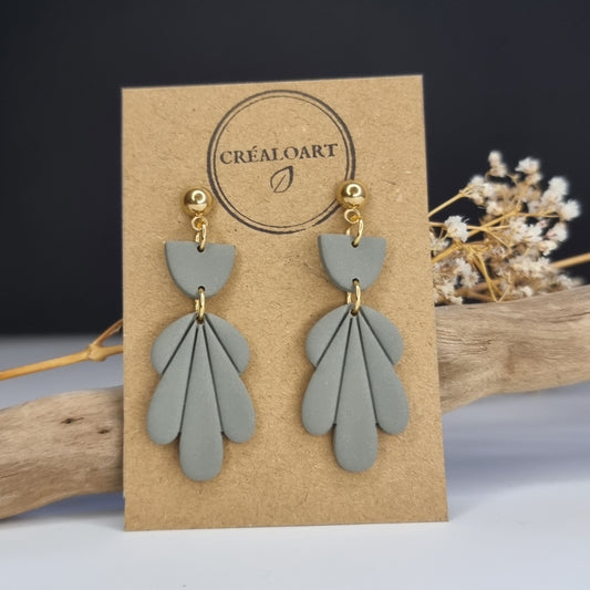 Boucles d'oreilles ÉMI - Gris