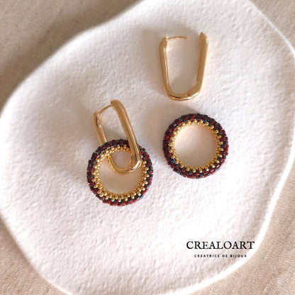 Boucles d'oreilles ORÉA Rouge Picasso