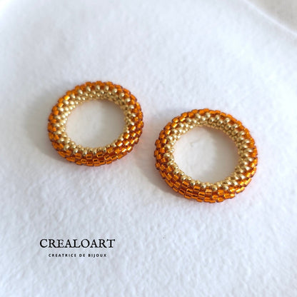 Boucles d'oreilles ORÉA rouille/orange