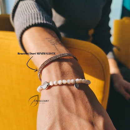 Bracciale da donna semplice in pietra di luna