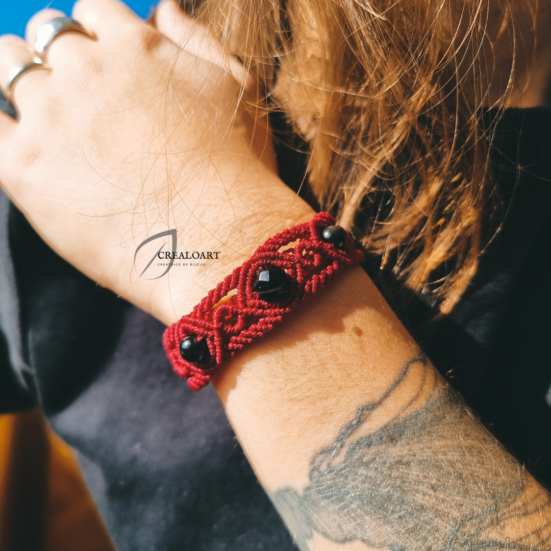 Bracciale IN PIZZO ROSSO