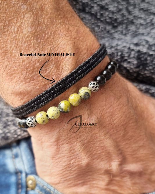 Bracelet Minimaliste NOIR Homme